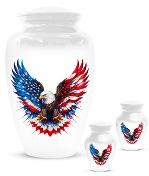 Eagle Urn for Human Ashes - American Flag Memorial Urns for Dad | Patriotic Cremation Keepsake for Men