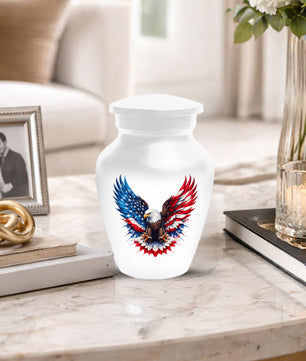Eagle Urn for Human Ashes - American Flag Memorial Urns for Dad | Patriotic Cremation Keepsake for Men