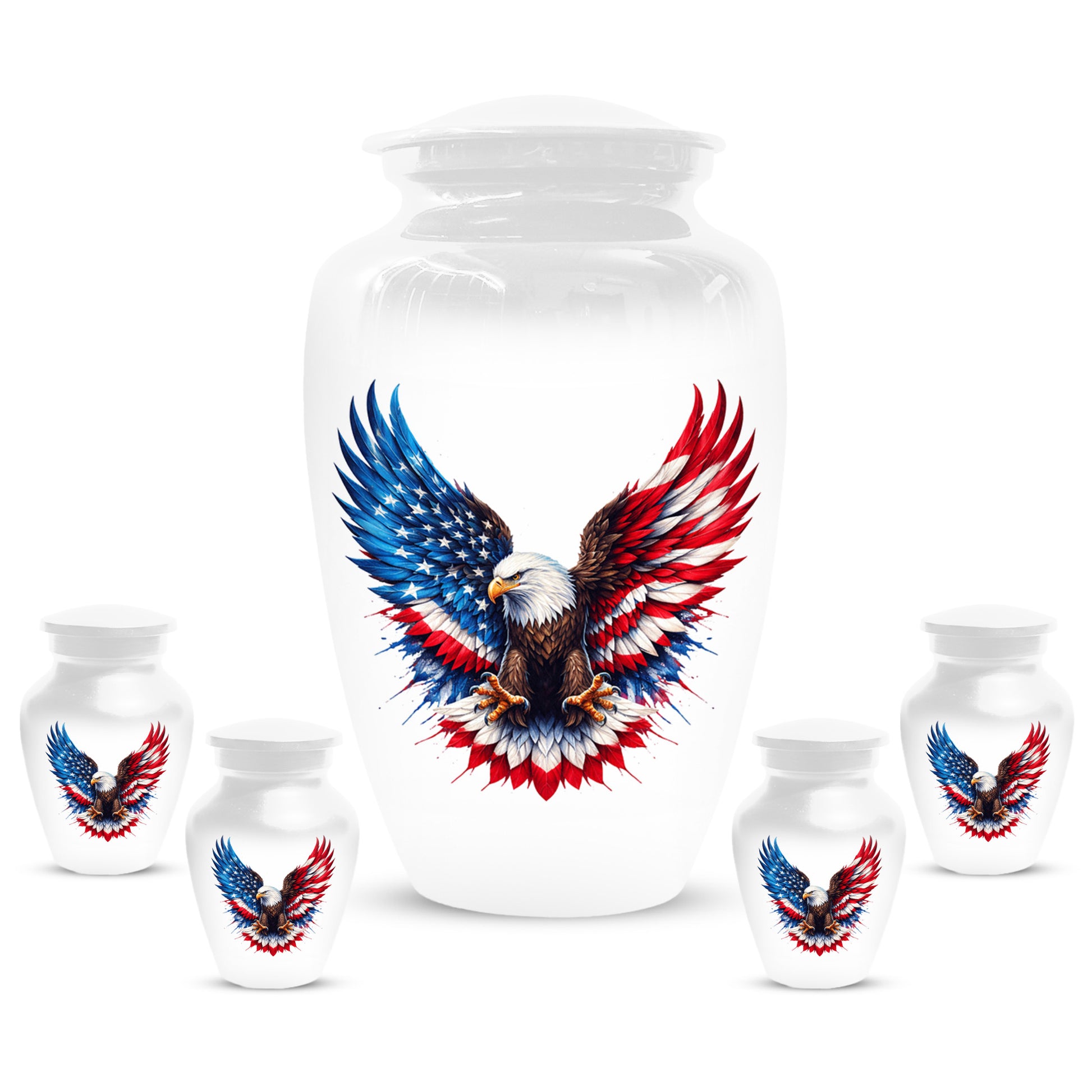 Eagle Urn for Human Ashes - American Flag Memorial Urns for Dad | Patriotic Cremation Keepsake for Men