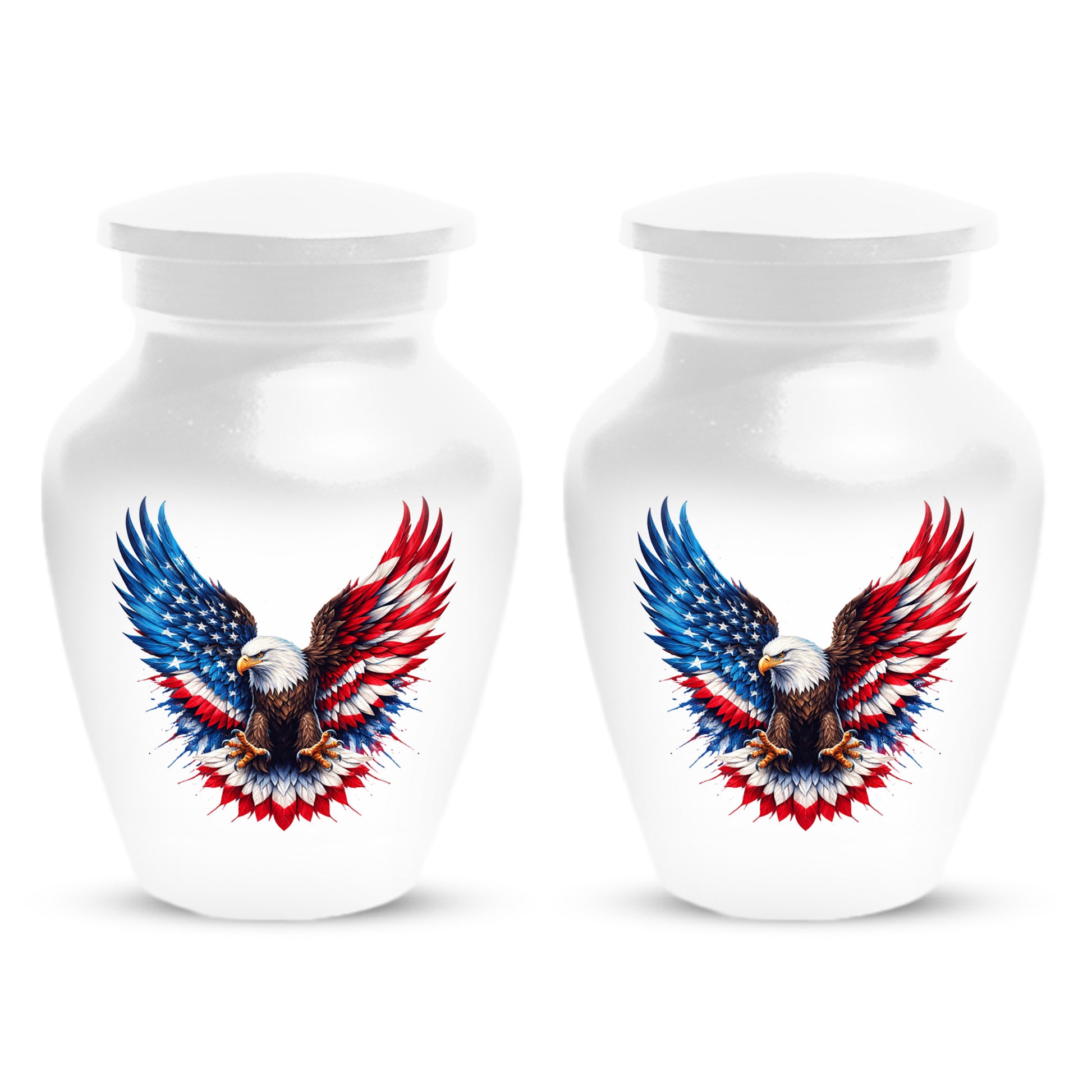 Eagle Urn for Human Ashes - American Flag Memorial Urns for Dad | Patriotic Cremation Keepsake for Men