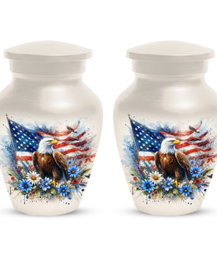 American Eagle Memorial Urn for Male Ashes - Patriotic Cremation Urns for Dad
