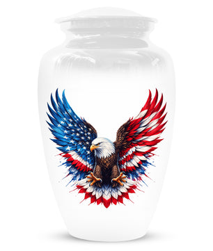 Eagle Urn for Human Ashes - American Flag Memorial Urns for Dad | Patriotic Cremation Keepsake for Men