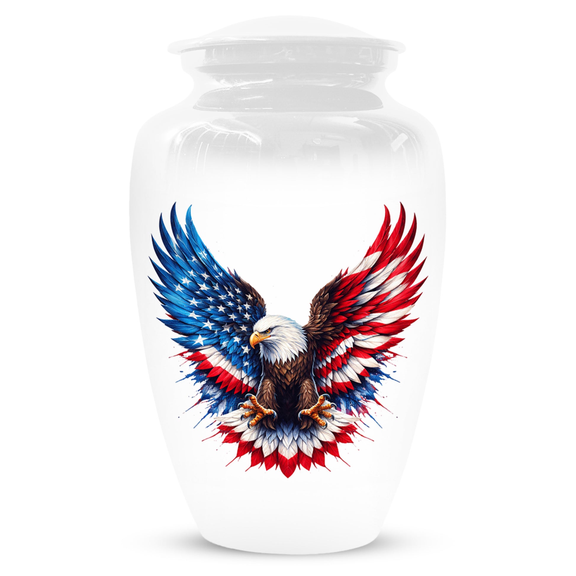 Eagle Urn for Human Ashes - American Flag Memorial Urns for Dad | Patriotic Cremation Keepsake for Men