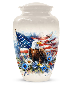 American Eagle Memorial Urn for Male Ashes - Patriotic Cremation Urns for Dad