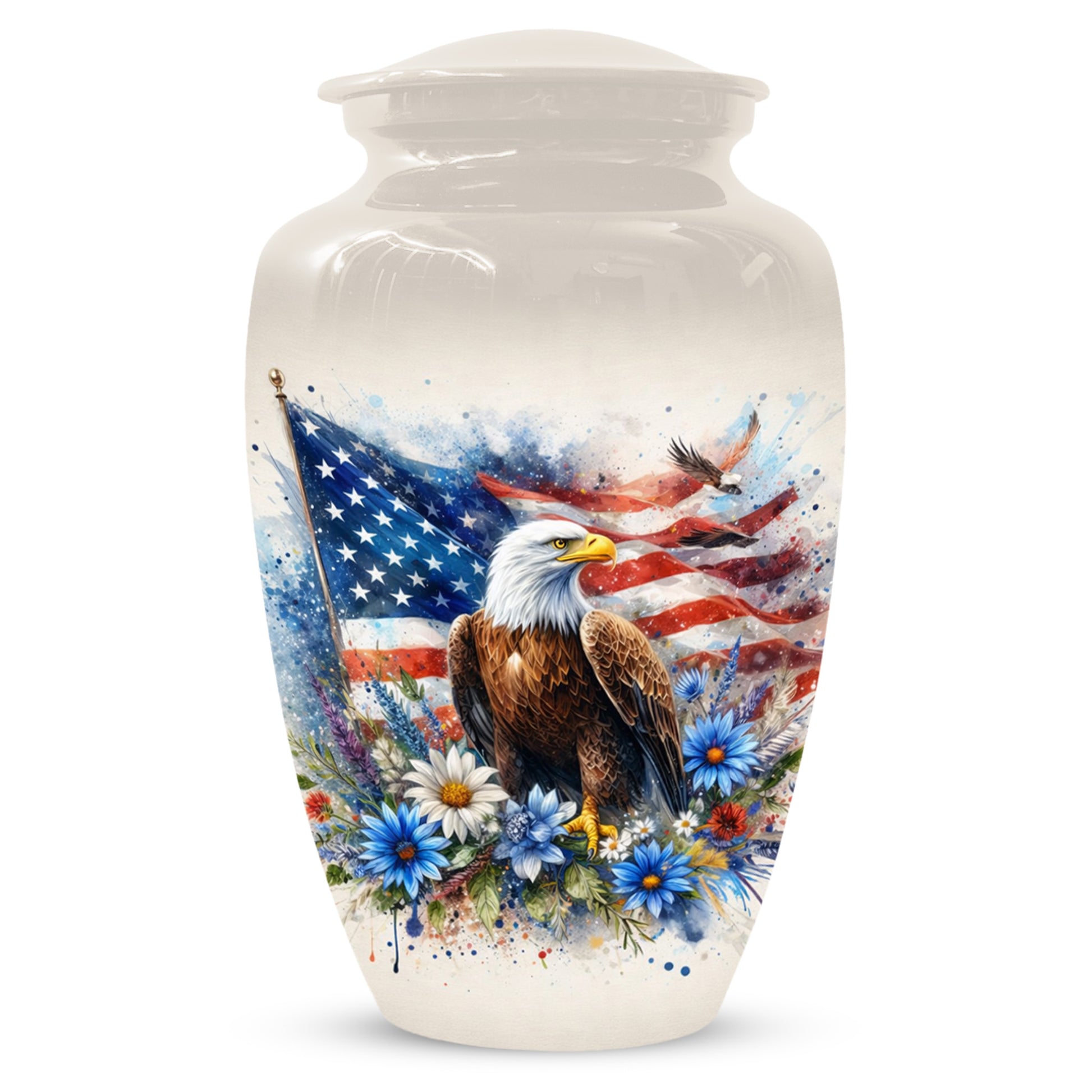 American Eagle Memorial Urn for Male Ashes - Patriotic Cremation Urns for Dad