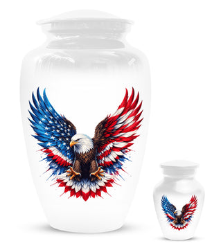 Eagle Urn for Human Ashes - American Flag Memorial Urns for Dad | Patriotic Cremation Keepsake for Men