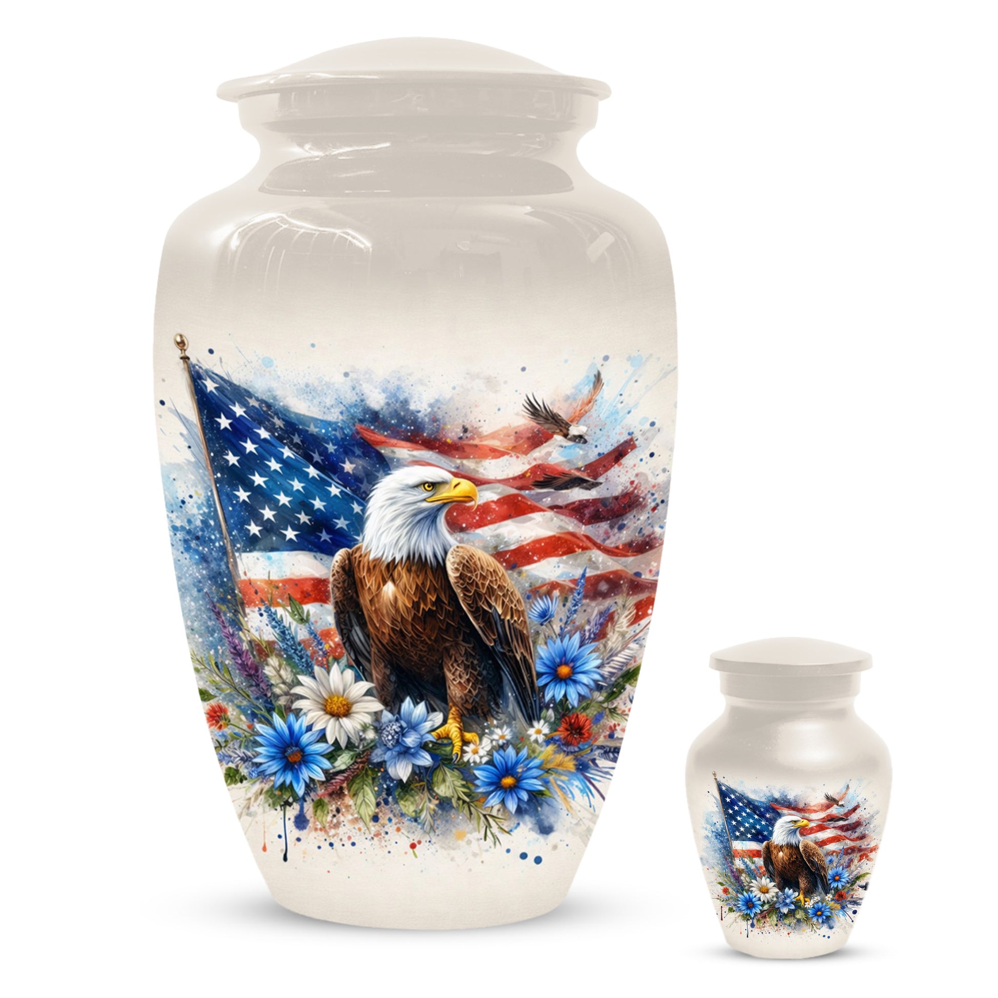 American Eagle Memorial Urn for Male Ashes - Patriotic Cremation Urns for Dad