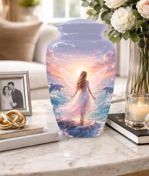 Mermaid Urn For Women Ashes - Fairy Princess Cremation Urns For Female