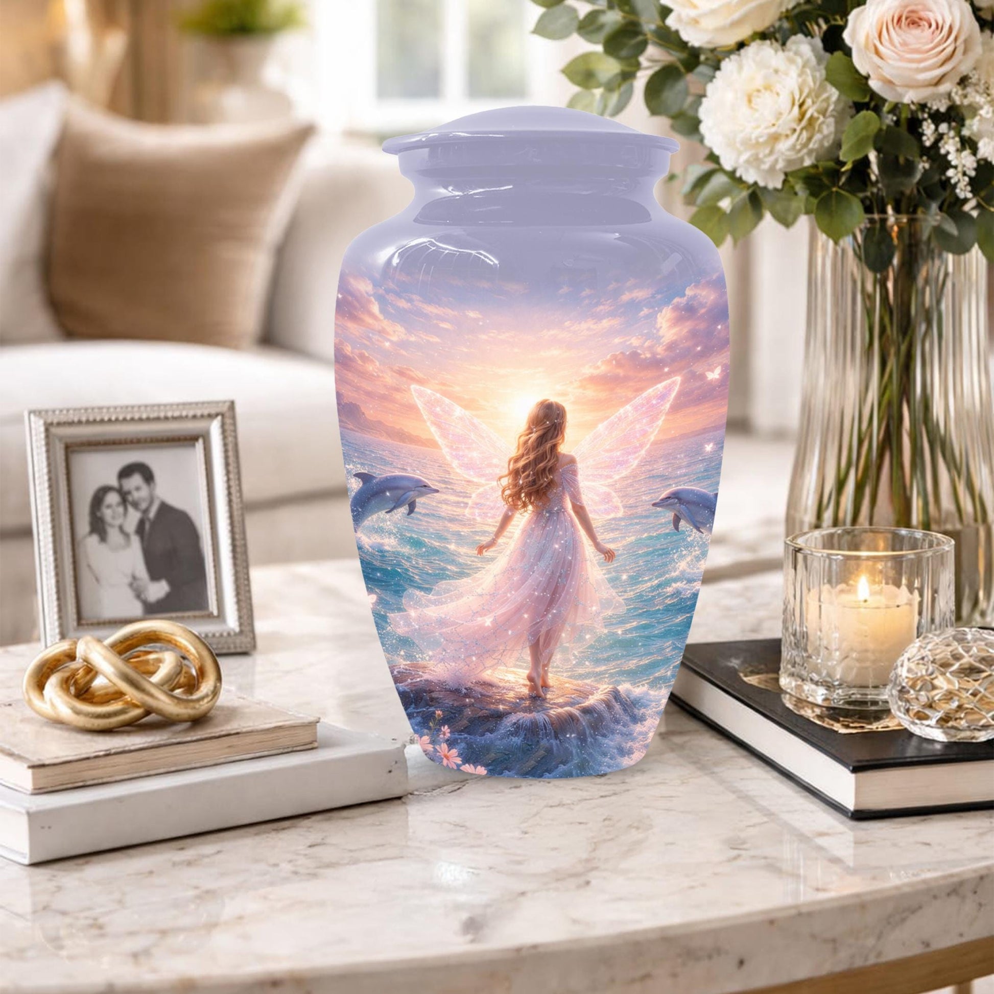 Mermaid Urn For Women Ashes - Fairy Princess Cremation Urns For Female