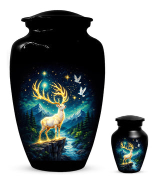 Deer Urn For Human Ashes - Forest Animal Cremation Urns For Male and Female