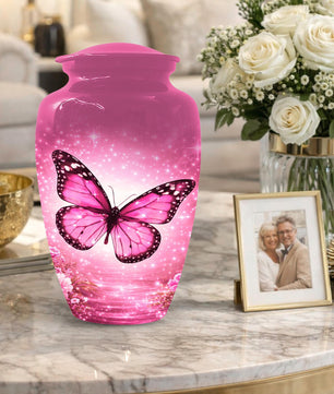 Butterfly Urn For Mom Ashes - Pink Cremation Urns For Adult Female