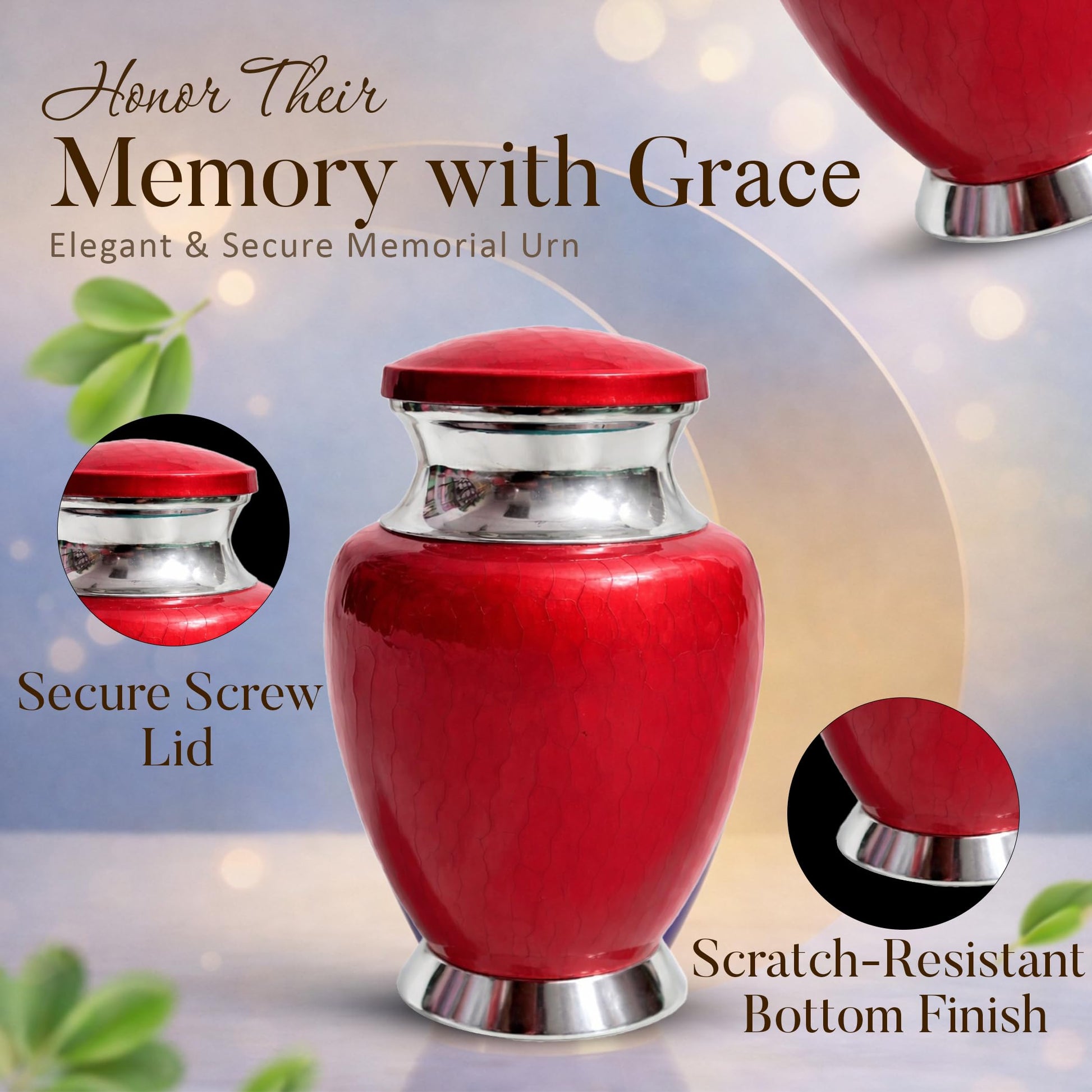 Art Urn for Ashes Adult Male, Color Customization Urns for Human Ash, (Color Theme, Variation 01)