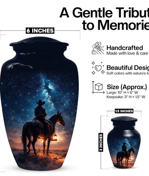 Western Cowboy Urn For Dads Ashes - Dallas Cowboys Mini Urns For Adult Male