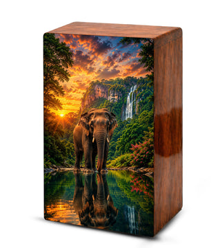 Elephant Urn For Ashes Male - Wilderness Forest Keepsake Memorial Urns