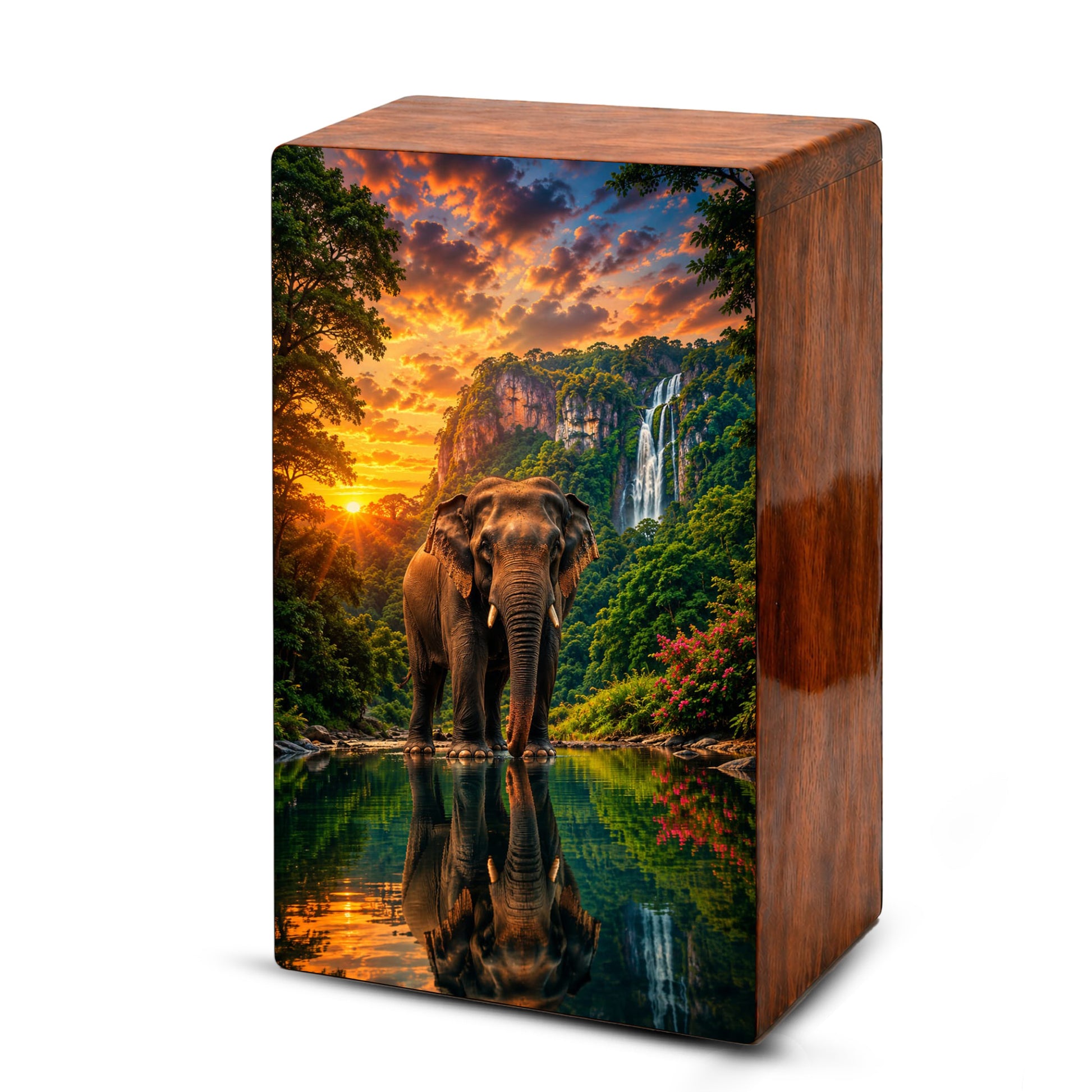 Elephant Urn For Ashes Male - Wilderness Forest Keepsake Memorial Urns