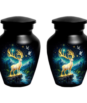 Deer Urn For Human Ashes - Forest Animal Cremation Urns For Male and Female
