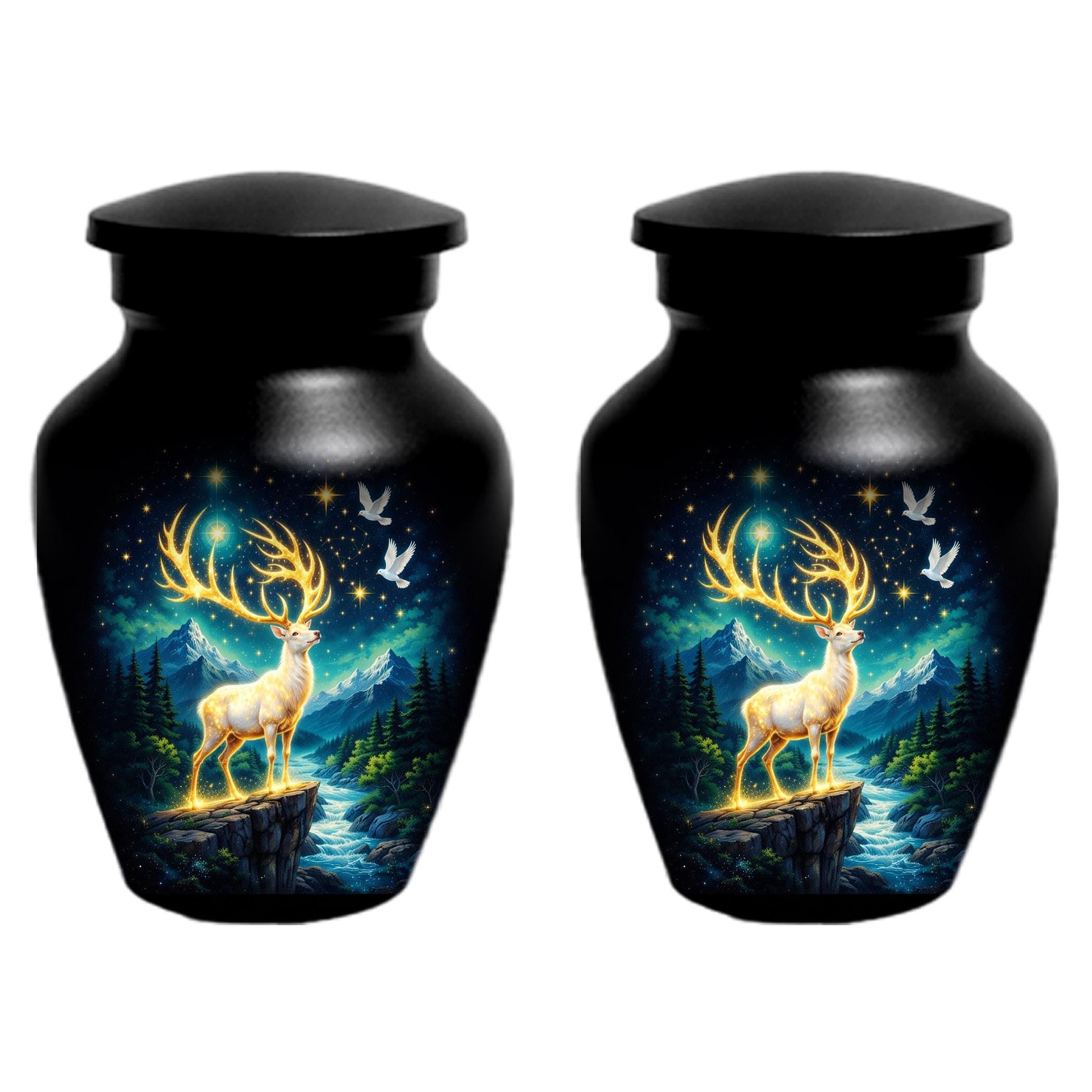 Deer Urn For Human Ashes - Forest Animal Cremation Urns For Male and Female