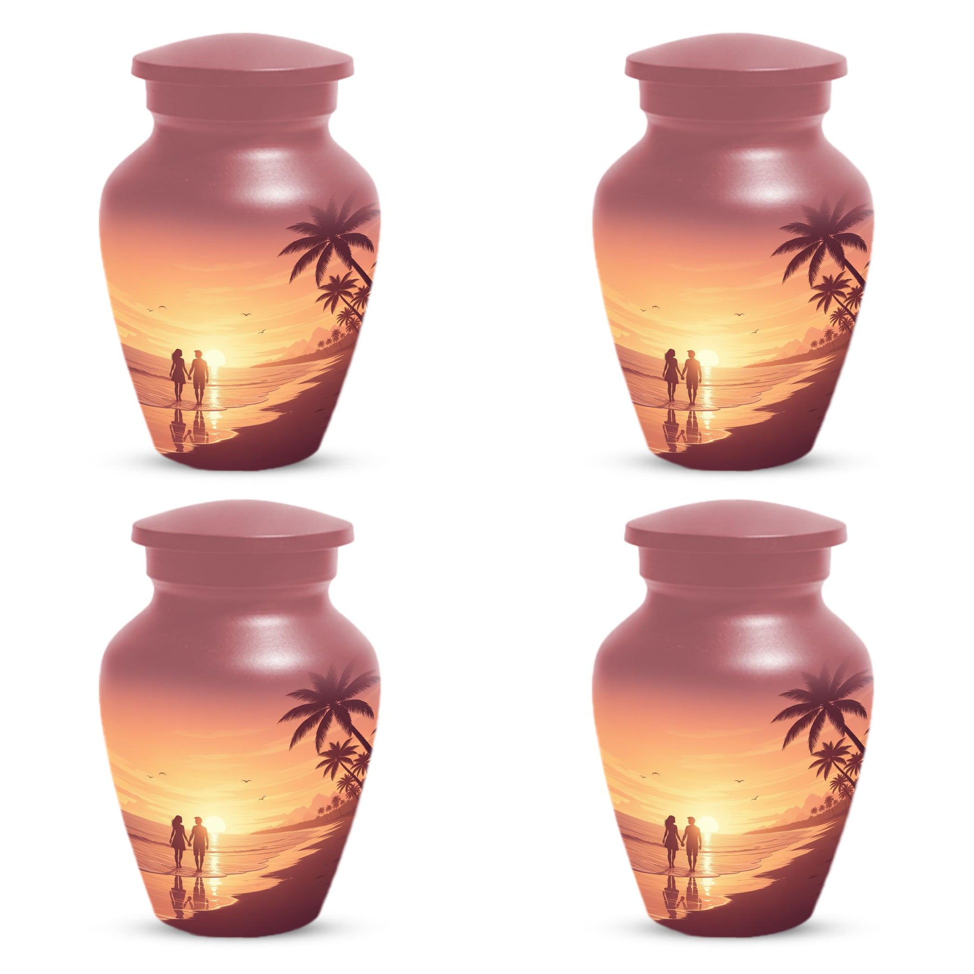 Beach Love Urn For Mom and Dad, Sunset Cremation Urns For Adults Human Ashes