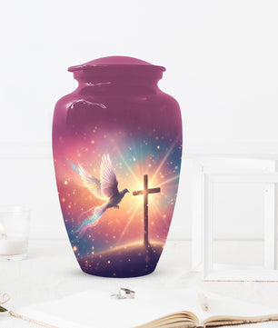 Dove Cremation Urn for Ashes - Cross Religious Urns For Male & Female Ash