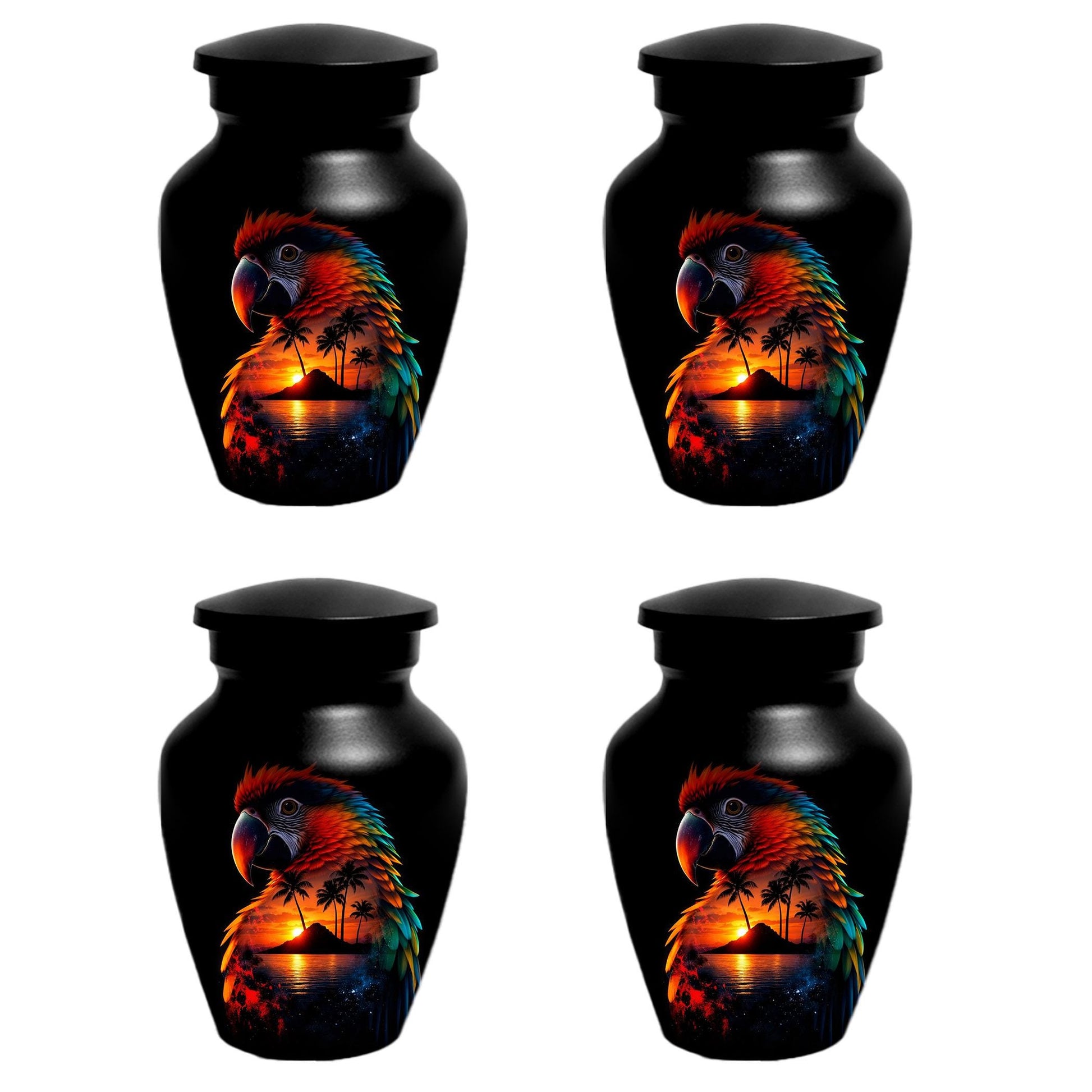 Parrot Urn For Human Ashes - Forest Artistic Urns For Adult Male and Female