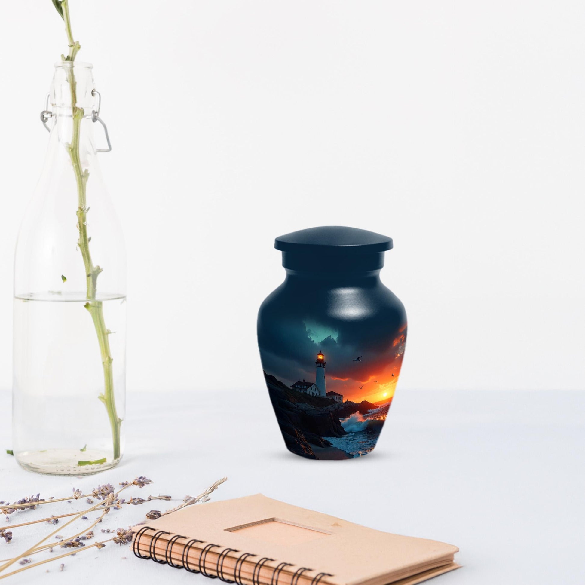 Lighthouse Urns For Human Ashes | Handmade Ocean Cremation Urn For Male And Female