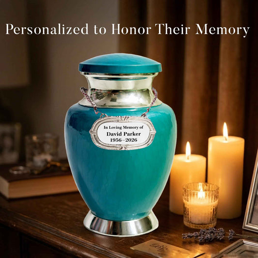 Art Urn for Ashes Adult Male, Color Customization Urns for Human Ash, (Color Theme, Variation 01)