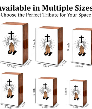 Praying Hands Cross Urns for Human Ashes - Religious Memorial Urn for Mom Dad