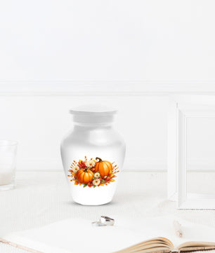 Pumpkin Floral Urn for Mom – Personalized Autumn Cremation Urns for Ashes
