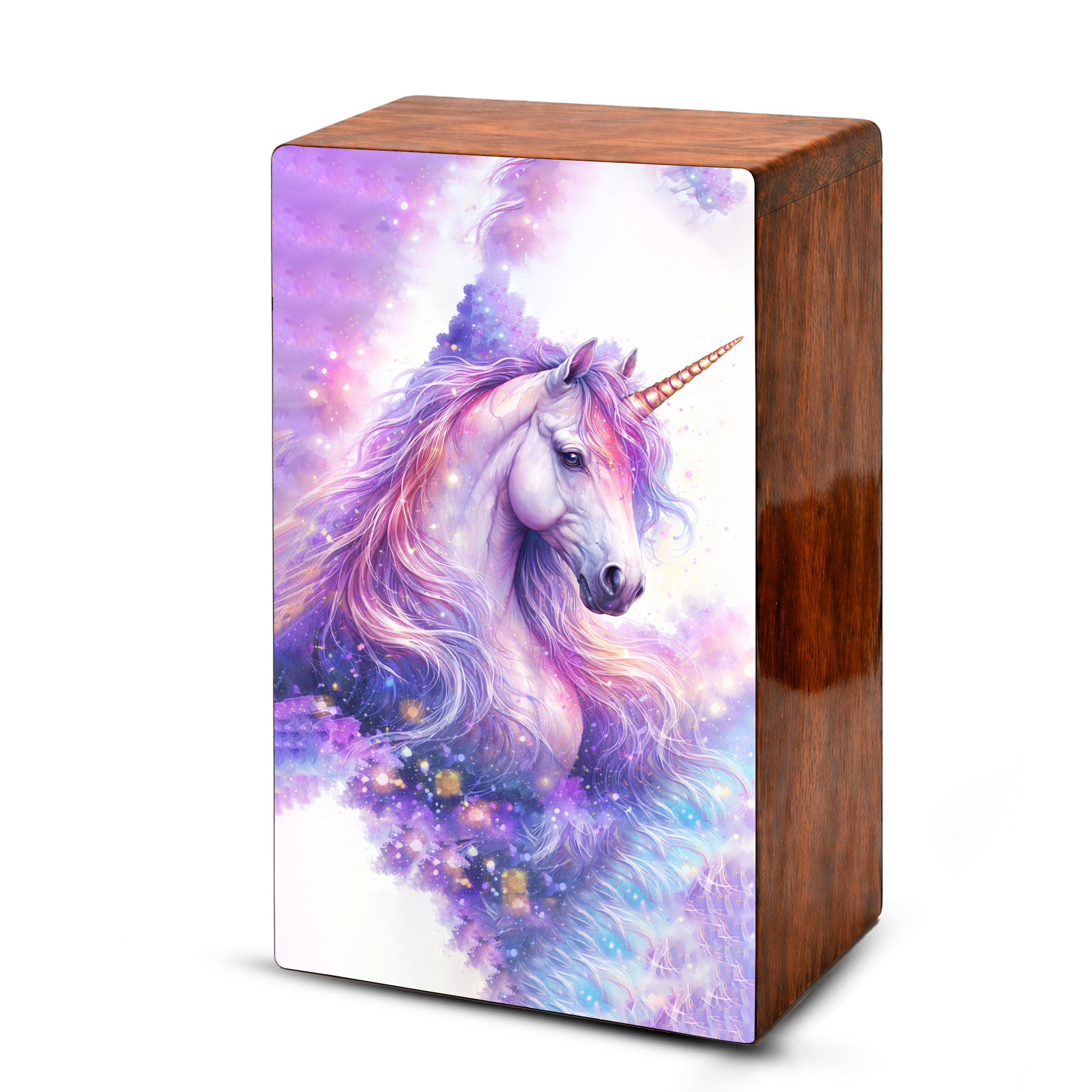 Purple Unicorn Urn for Ashes - Fairy Unicorn  Cremation Keepsake Urns Box