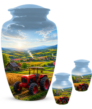 Farm Tractor Urn for Ashes- Personalized Country Memorial for Dad