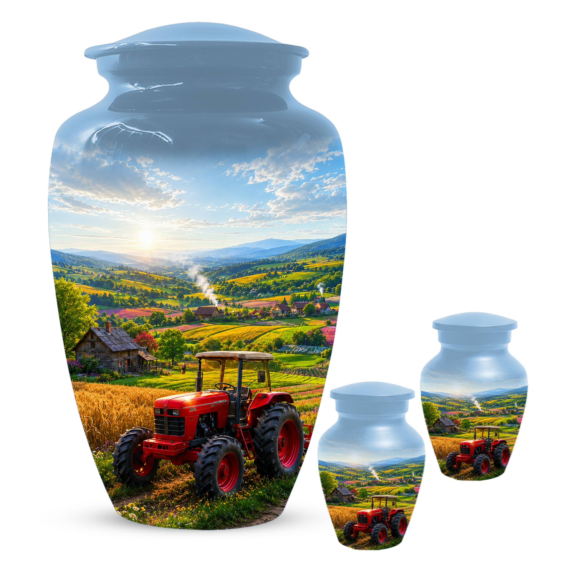 Farm Tractor Urn for Ashes- Personalized Country Memorial for Dad