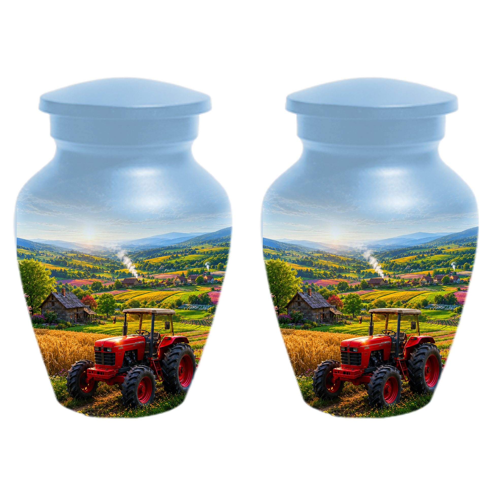 Farm Tractor Urn for Ashes- Personalized Country Memorial for Dad