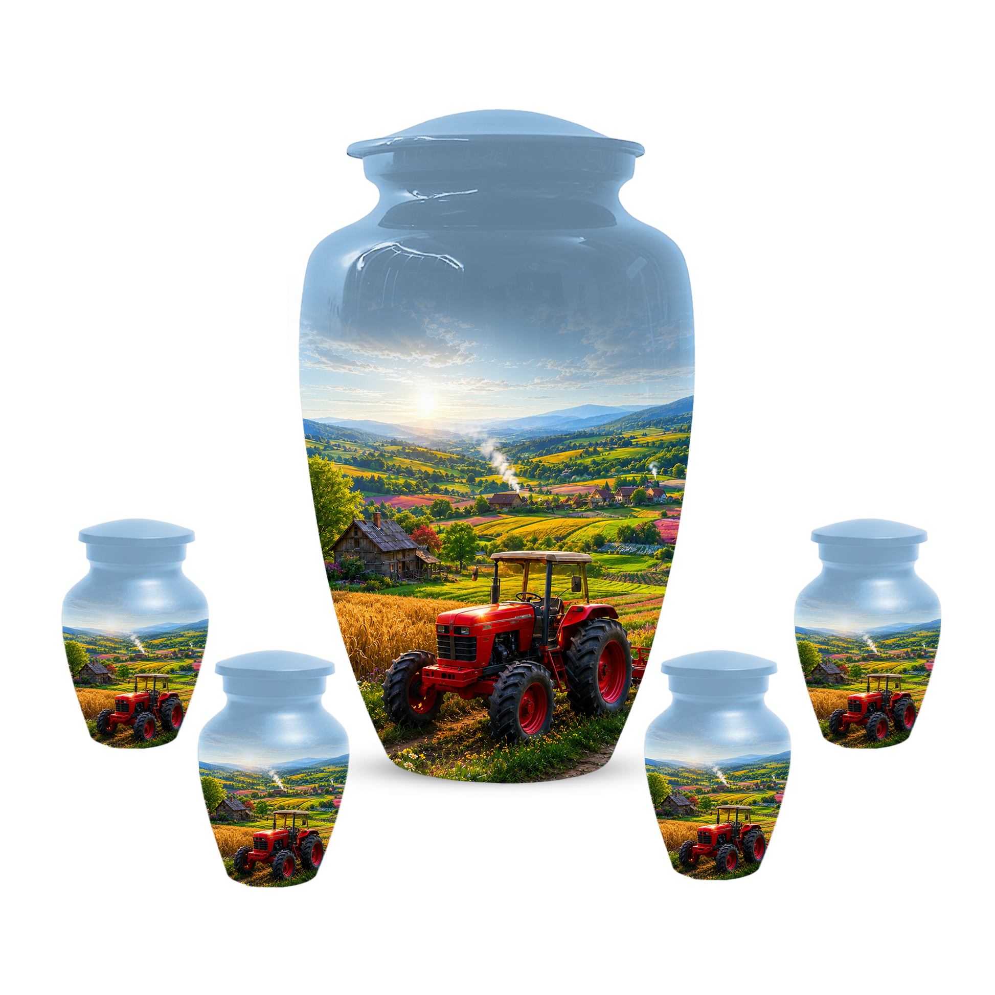 Farm Tractor Urn for Ashes- Personalized Country Memorial for Dad