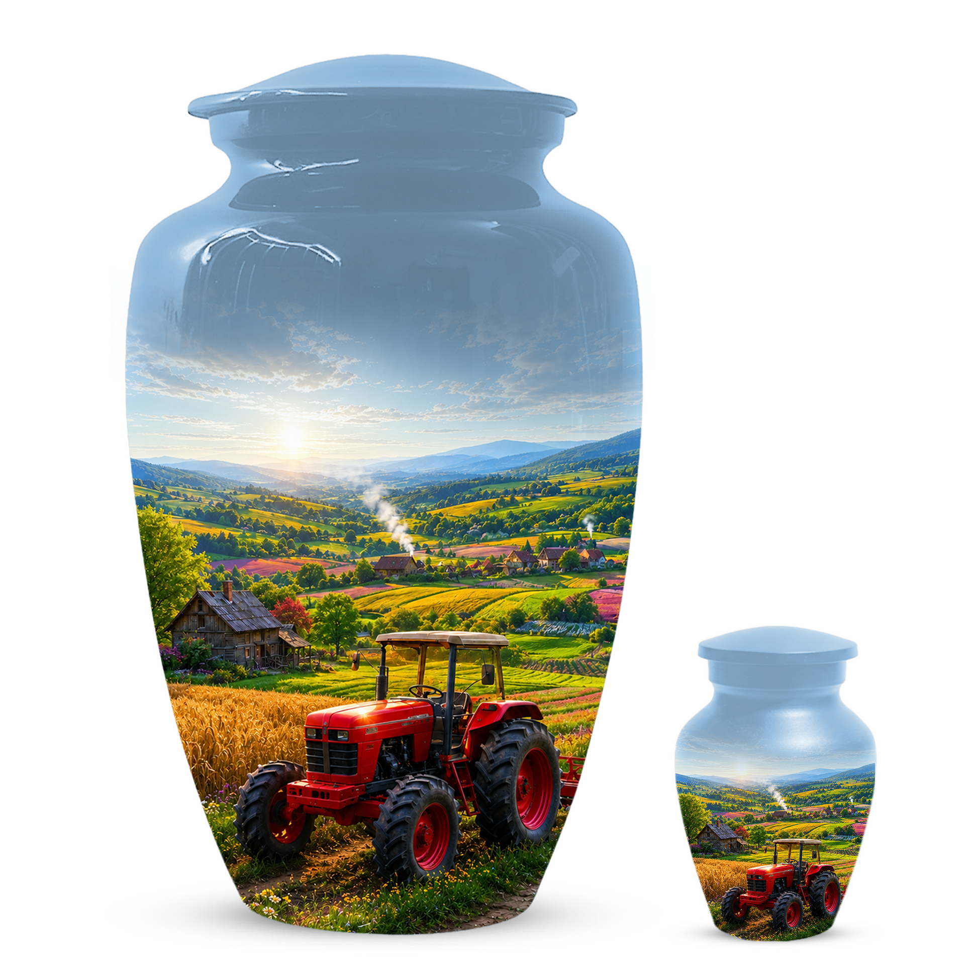 Farm Tractor Urn for Ashes- Personalized Country Memorial for Dad