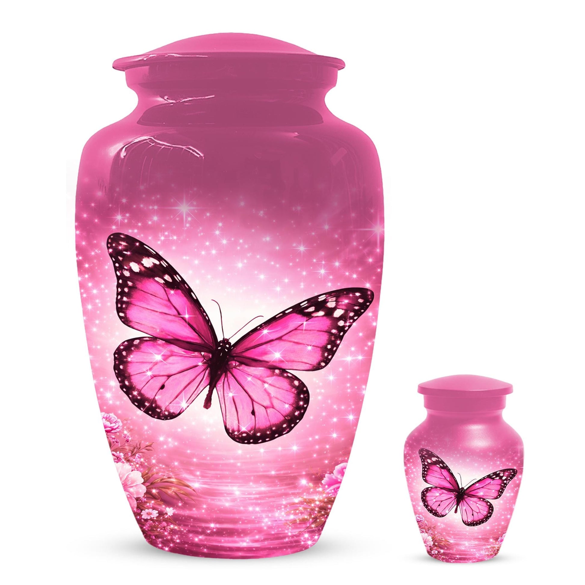 Butterfly Urn For Mom Ashes - Pink Cremation Urns For Adult Female