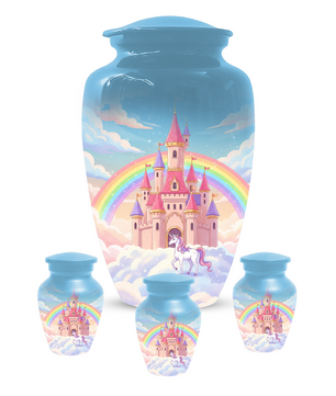 Unicorn Urn for Mom, Rainbow Cremation Urn, Custom Memorial Urn for Human Ashes,