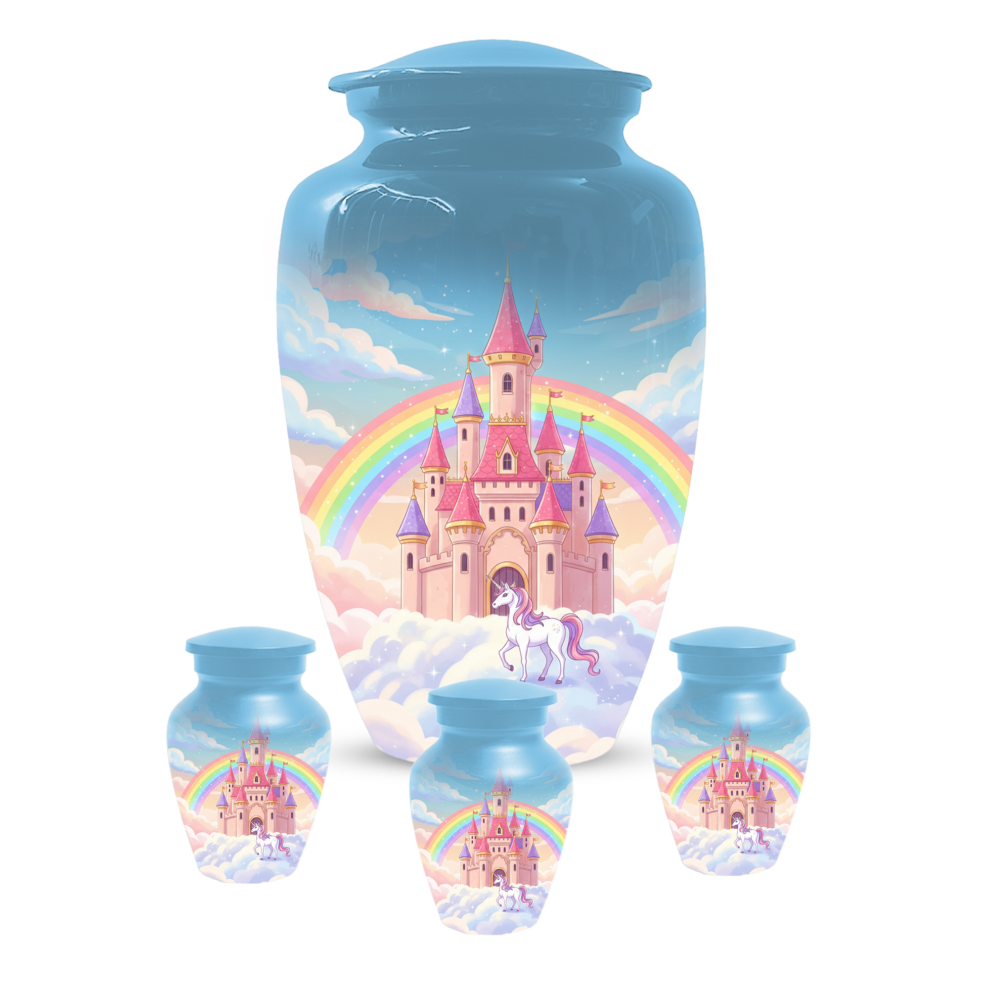 Unicorn Urn for Mom, Rainbow Cremation Urn, Custom Memorial Urn for Human Ashes,