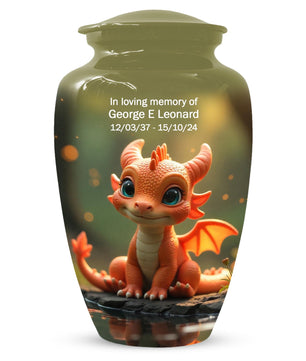 Baby Dragon Cremation Urn For Ashes , Keepake Urns For Male & Female