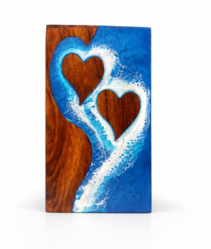Ocean Wooden Urn For Human Ashes - Couple Urns Keepsake Box