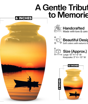 Fishing Urn for Human Ashes | Personalized Memorial Urn