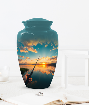 Fishing Urn for Human Ashes | Personalized Gone Fishing Memorial Urn