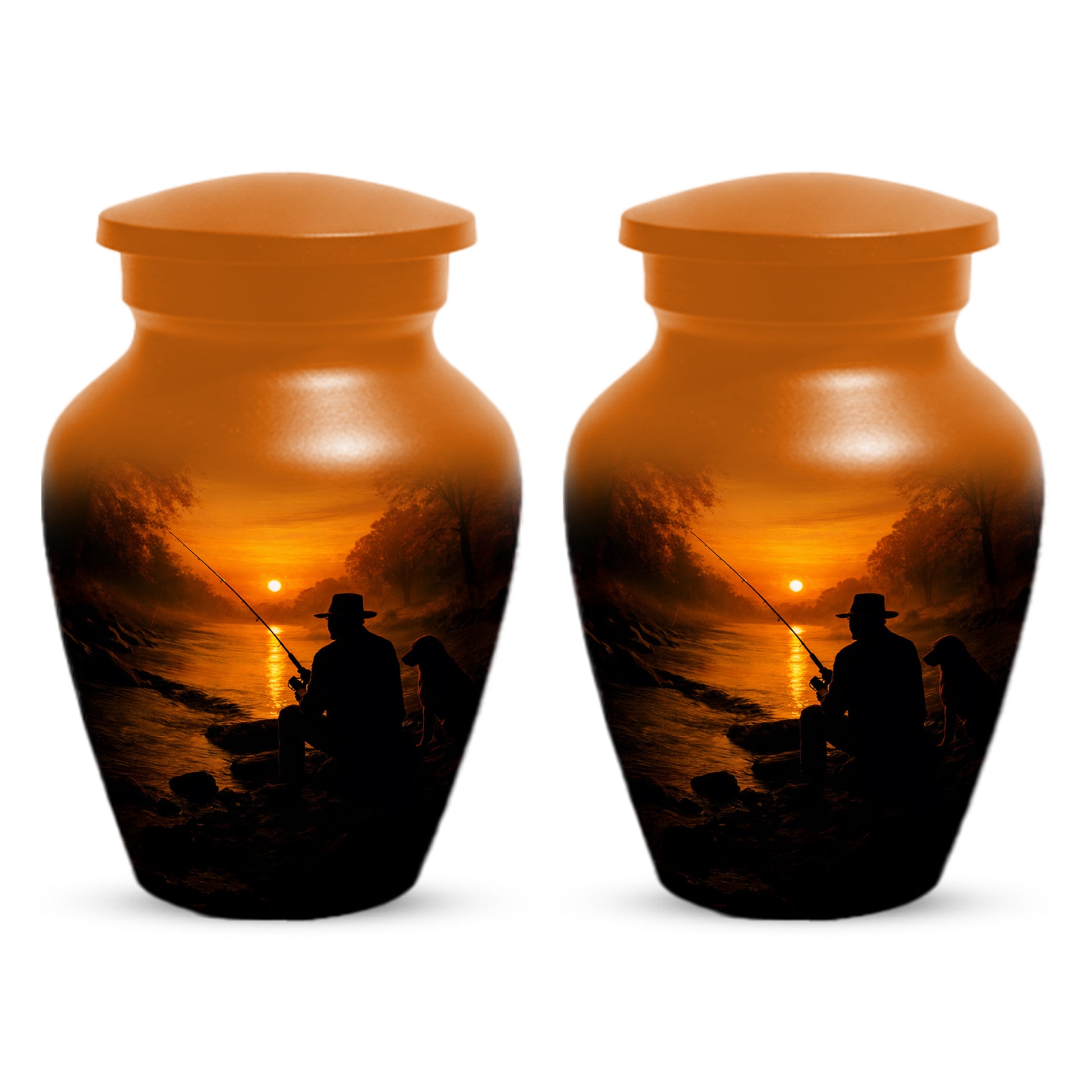 Personalized Fishing Urn for Dad – Gone Fishing Cremation Urns for Ashes | Fishing Memorial Keepsake  for Father