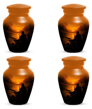 Personalized Fishing Urn for Dad – Gone Fishing Cremation Urns for Ashes | Fishing Memorial Keepsake  for Father
