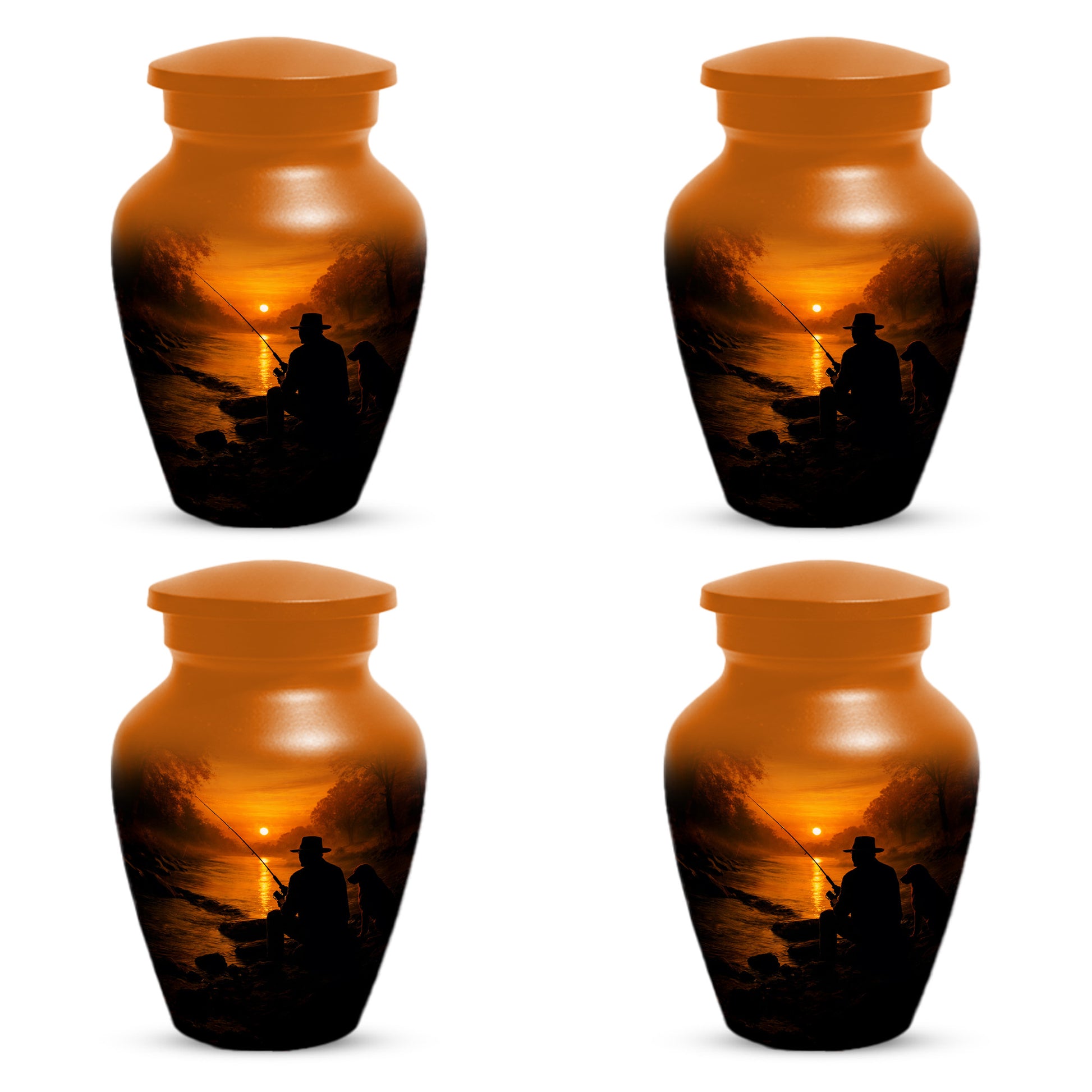 Personalized Fishing Urn for Dad – Gone Fishing Cremation Urns for Ashes | Fishing Memorial Keepsake  for Father