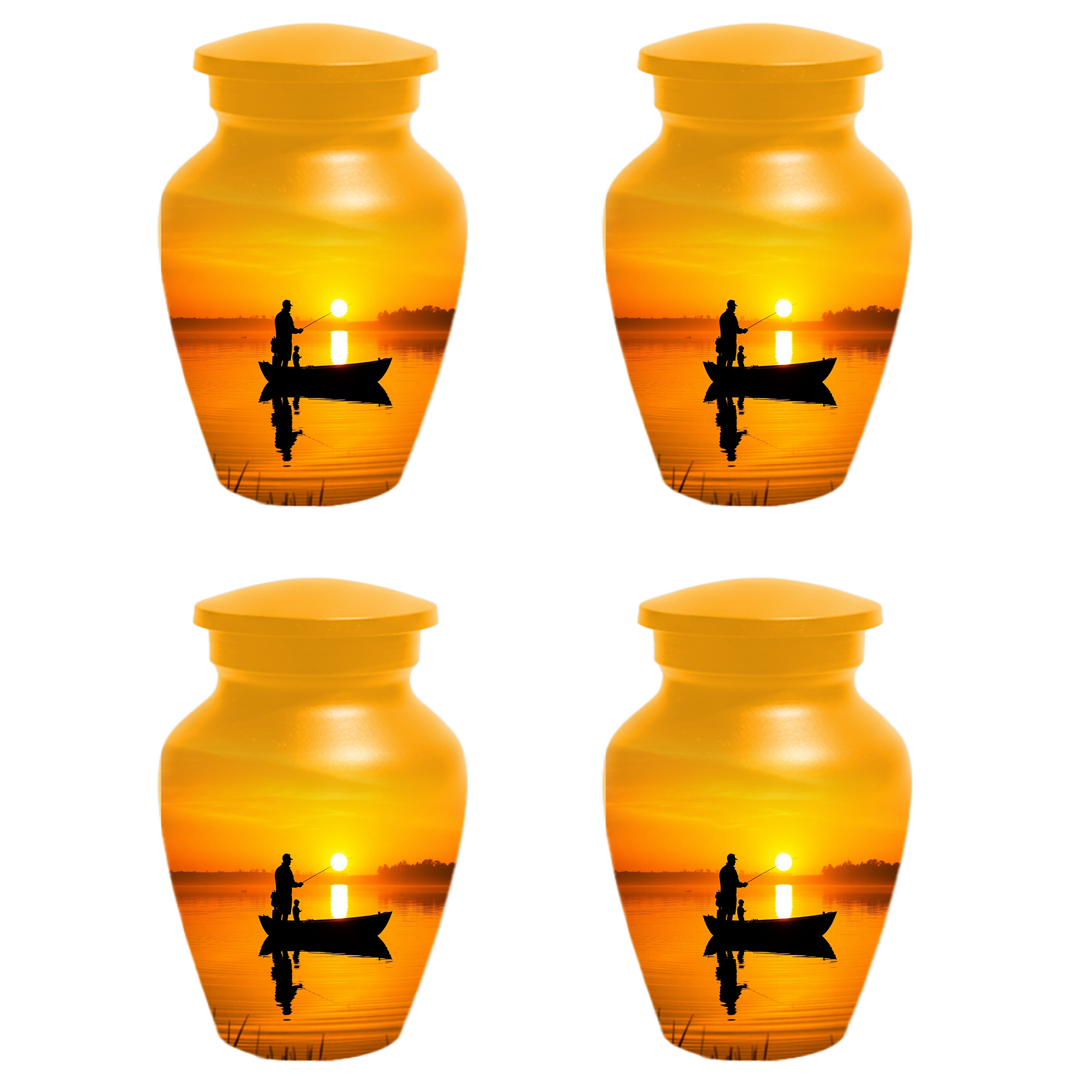 Fishing Urn for Dad, Gone Fishing Urn, Fishing Cremation Urn for Human Ashes
