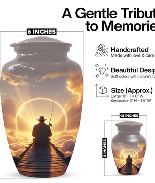 Fishing in Heaven Urn for Dad – Gone Fishing Urn | Cremation Urns Adult Male