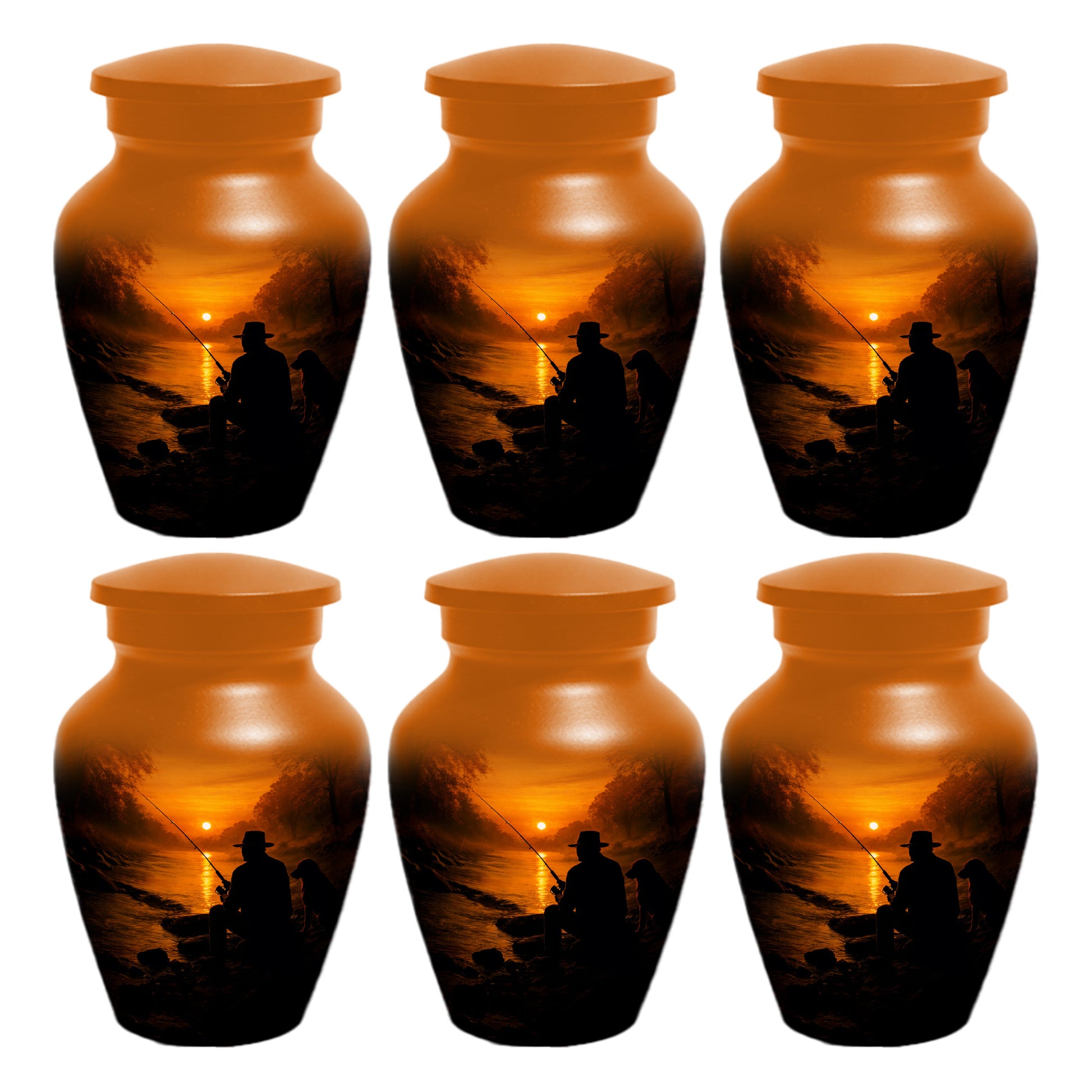 Personalized Fishing Urn for Dad – Gone Fishing Cremation Urns for Ashes | Fishing Memorial Keepsake  for Father