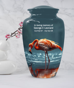 Flamingo Cremation Urn for Ashes – Custom Bird Memorial Urns for Adults