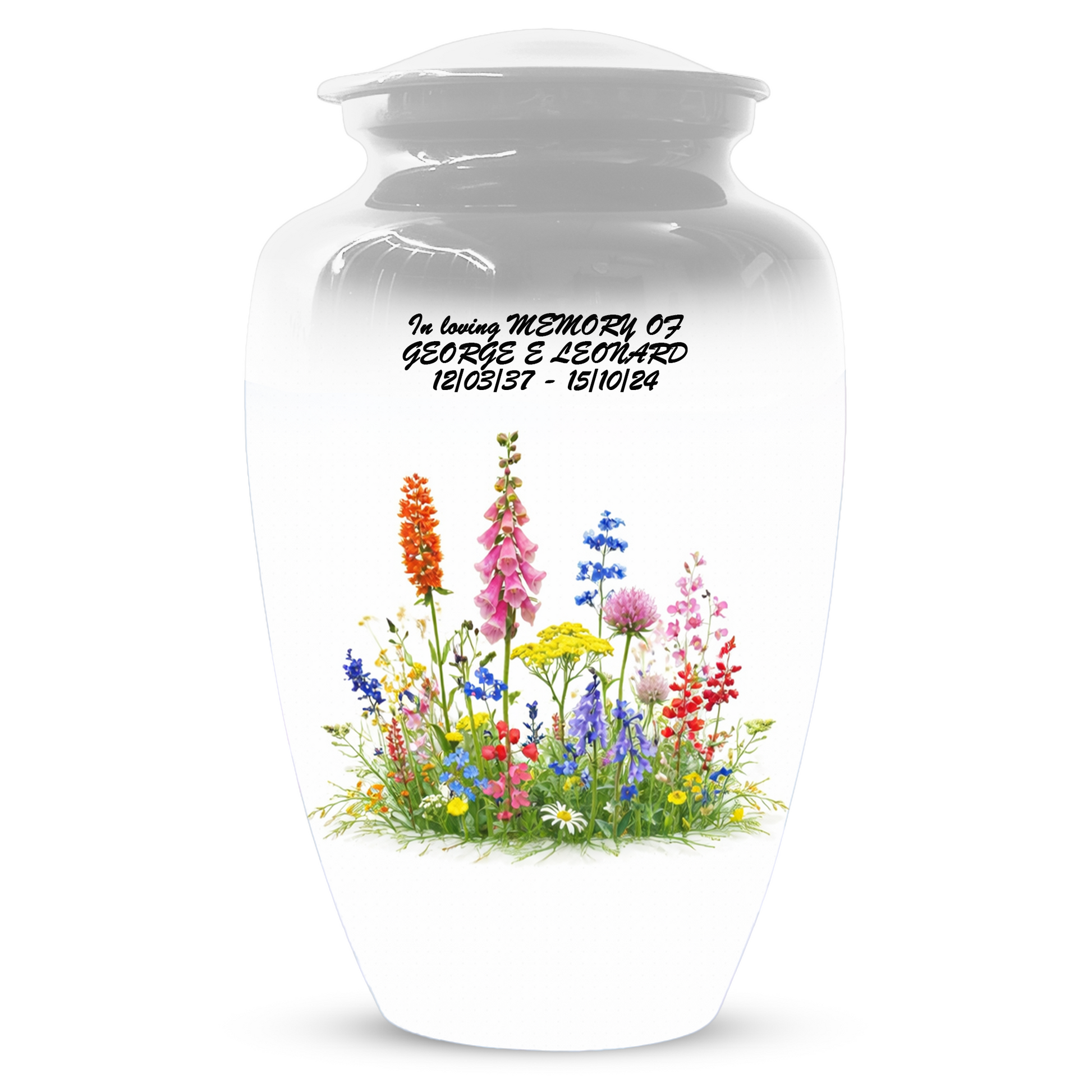 Wildflower Cremation Urn | Custom Memorial Urn for Human Ashes
