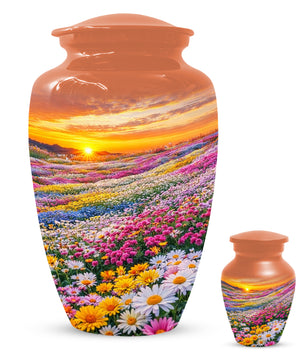 Flower Meadow Urn for Mom - Beautiful Floral Cremation Urns for Women